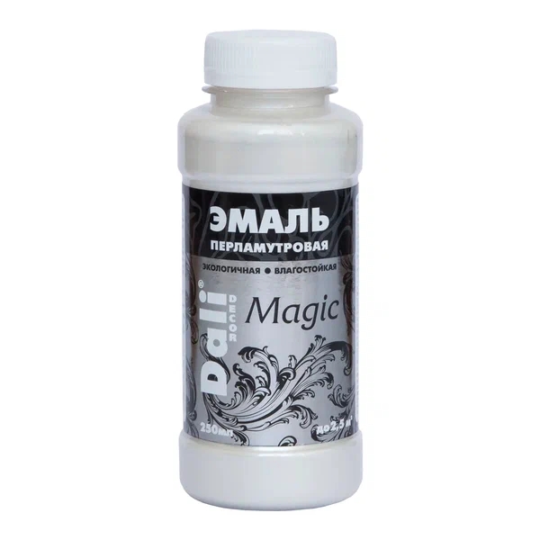 Эмаль акриловая перламутровая DECOR Magic серебристая 0,25л
