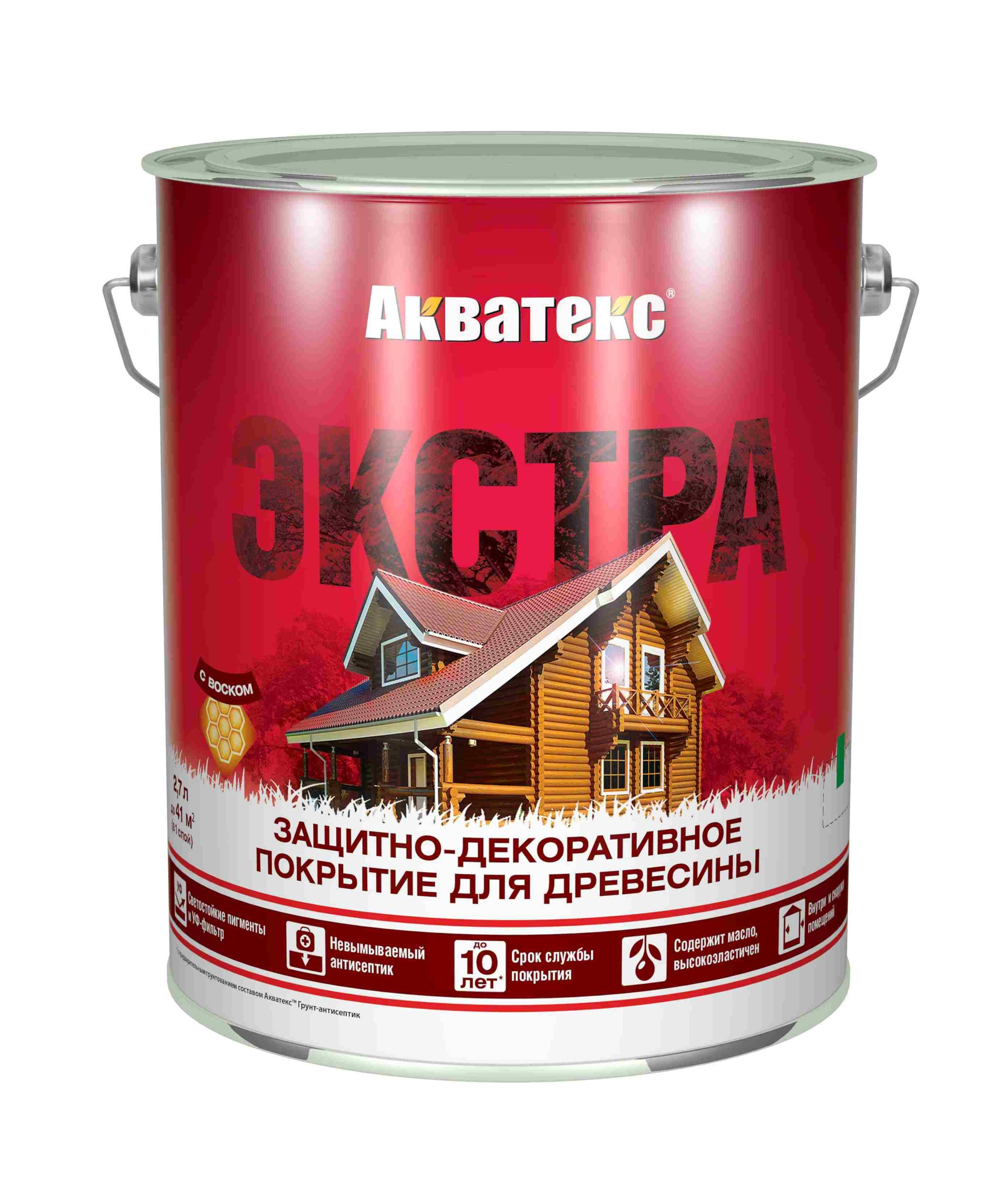 Лазурь для дерева Акватекс Тик 2,7л