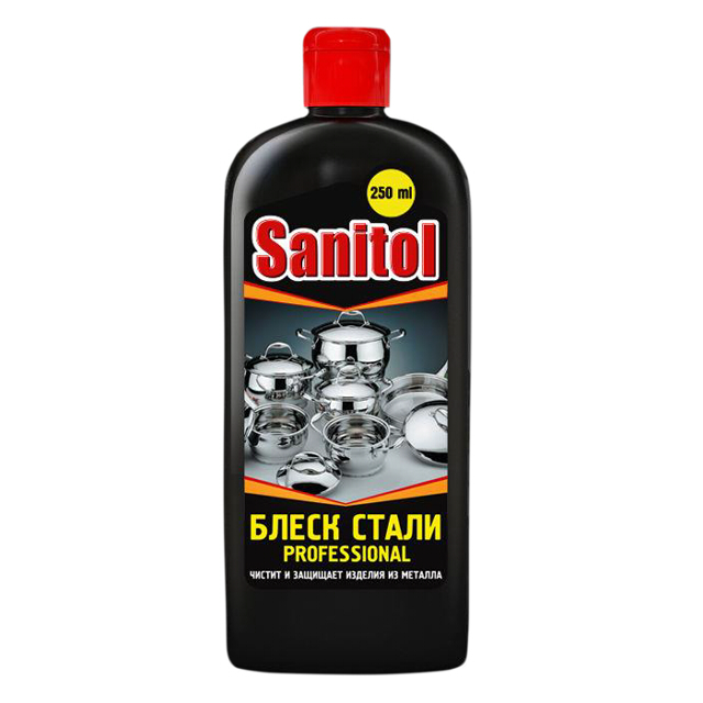 Средство для чистки металлических изделий SANITOL БЛЕСК СТАЛИ ЧС-11 250мл