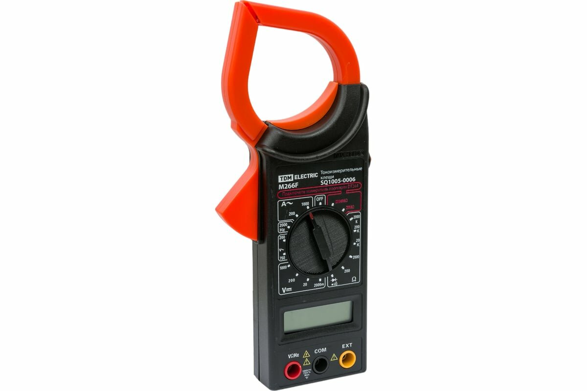 Мультиметр клещи TDM M266F AC750В400A DC1000В R200Ом t0..+750°C прозвон