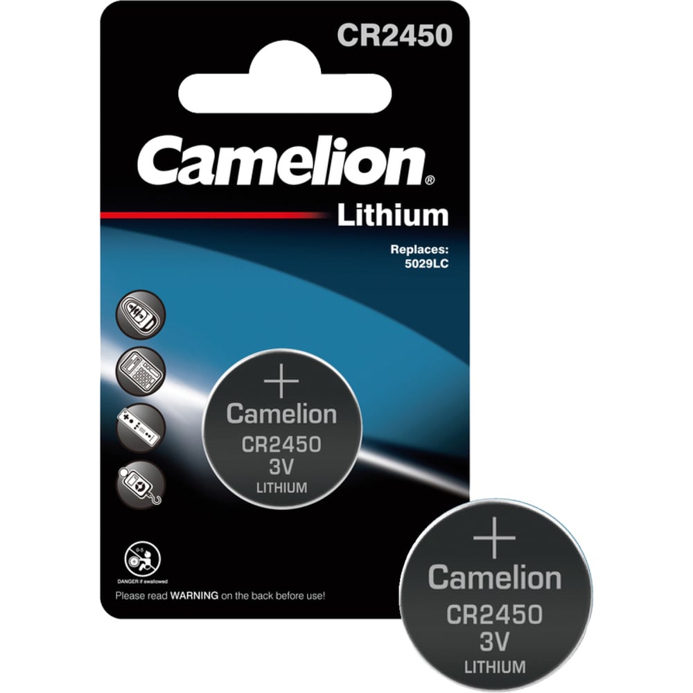 Батарейка таблетка литиевая Camelion CR2450