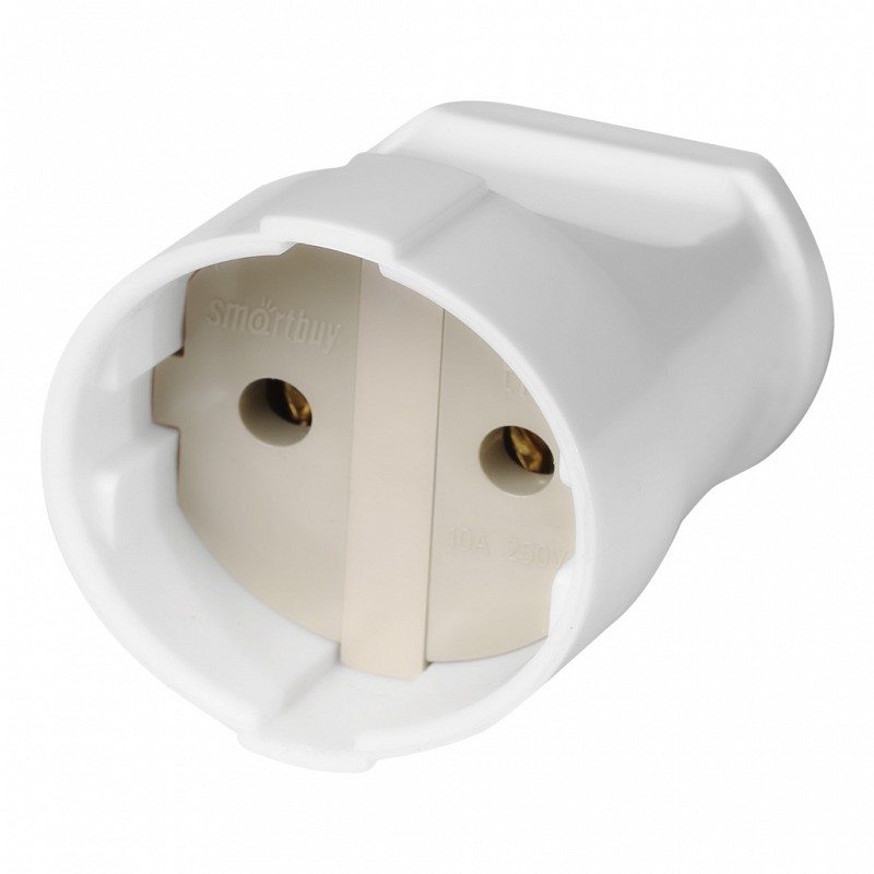 Розетка штепсельная с/з 10А 240В белая Smartbuy SBE-10-S02-w