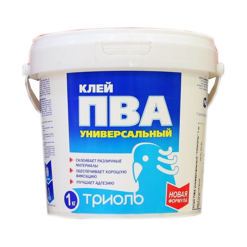 Клей ПВА акриловый ТРИОЛЬ 1кг