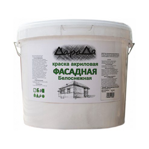 Краска фасадная акриловая ДАРАДА белоснежная (4,2кг)