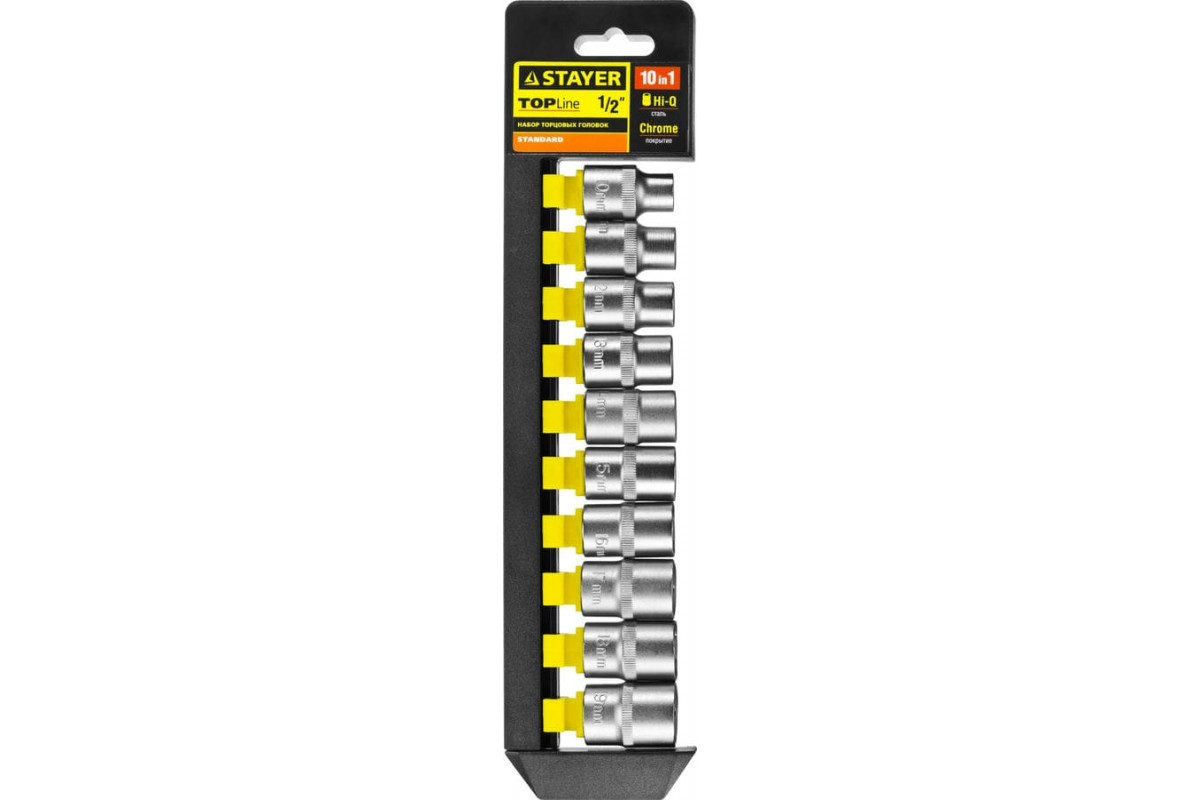 Набор торцовых головок STAYER RSS 10SD 10предм 1/2" 27759-H10