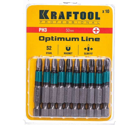 Бита ударная KRAFTOOL PH3 50мм (26124-1-50-10)