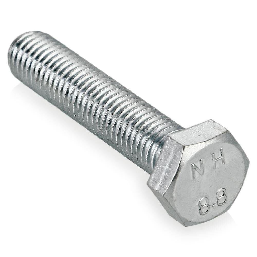 Болты М10*80 ключ 8,8 оцинкованные с полн. резьбой DIN933
