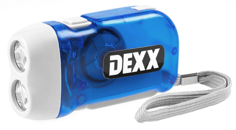 Ручной динамо-фонарь 2 Led DEXX