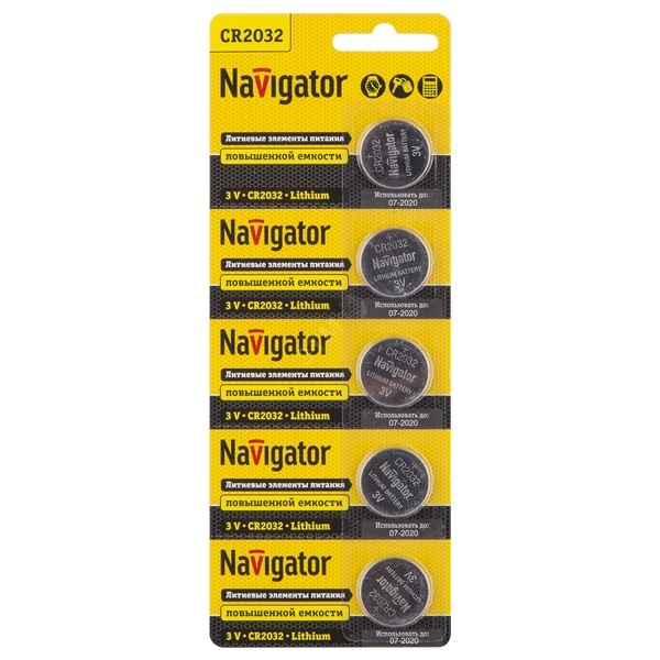 Элемент питания Navigator NBT-CR2032-BP5 94 765