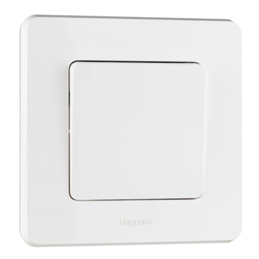 Legrand INSPIRIA Белый Выключатель 1-клавишный с подсветкой IP20 скрытая установка