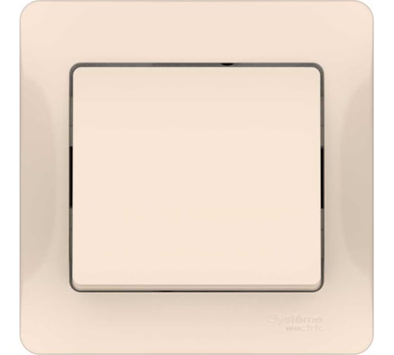Schneider Electric Glossa Бежевый Выключатель 1-клавишный схема 1, механизм IP20 скрытая установка