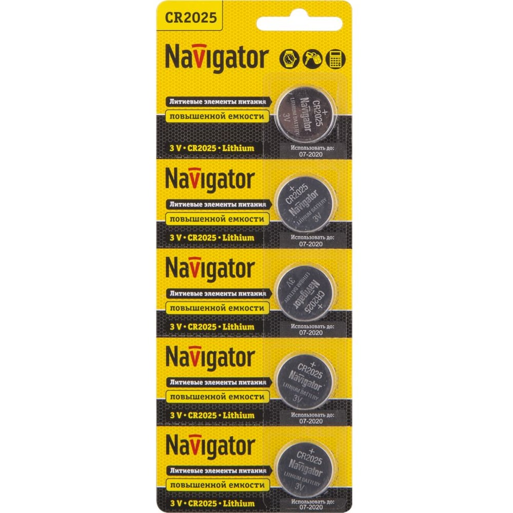 Элемент питания Navigator NBT-CR2025-BP5 94 764