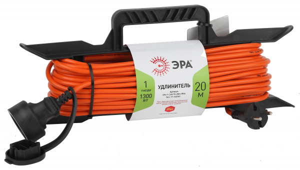 Удлинитель силовой ЭРА RPx-1-2*0.75-20 м 1гнездо без заземляющих контактов