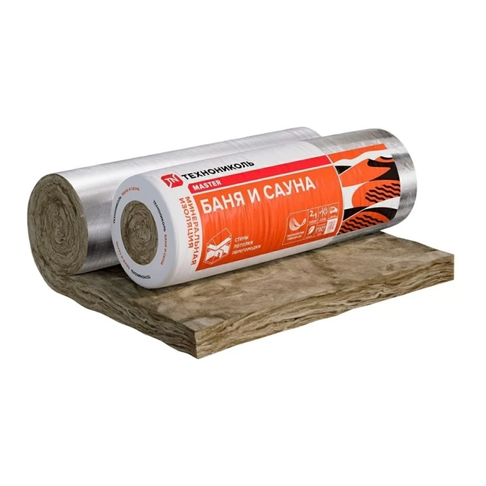 Маты теплозвукоизол. 40 RAlu Баня Сауна 12500/1200/50