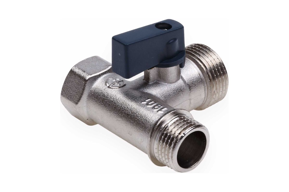 Кран шаровой для трехпроходной 1/2х3/4х1/2 вн-нар-нар AQUALINK