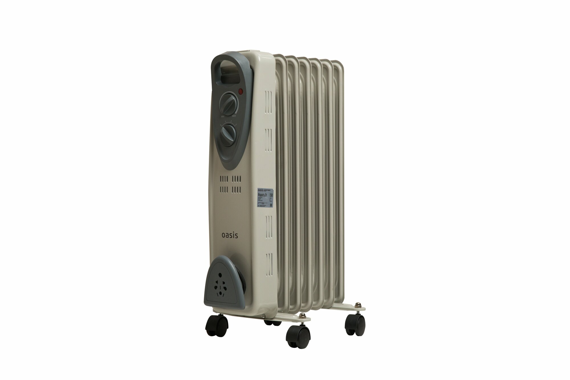 Радиатор масляный ОАЗИС 7 секций UT-15 1500 Вт(серый)