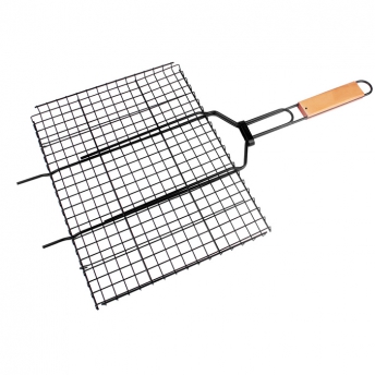 Решетка для барбекю мини универсальная 290х190х18 мм, длина ручки 330 мм, металл