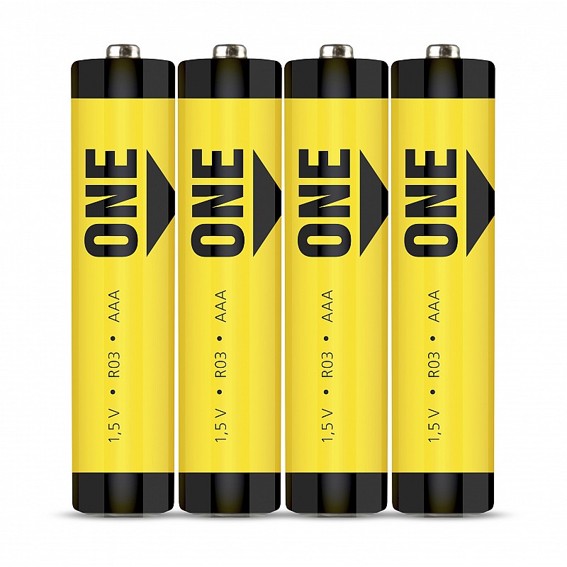 Батарейка R03/4S Smartbuy ONE солевая  ААА ЖЕЛТАЯ