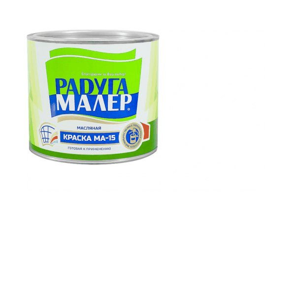 Краска МА-15 ярко-зеленая 1,9 кг. Радуга