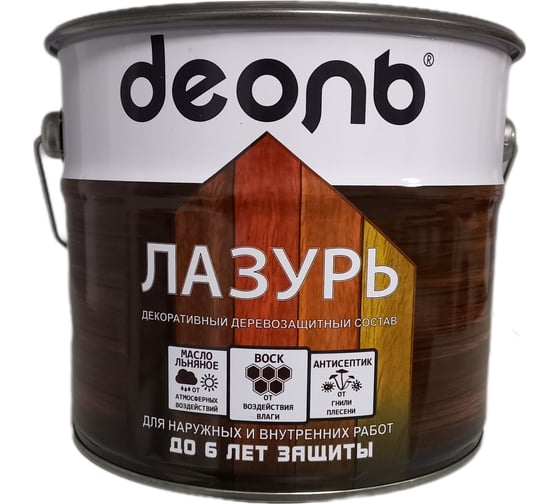 Пропитка деревозащитн. состав Лазурь Деоль дуб 0,75 л