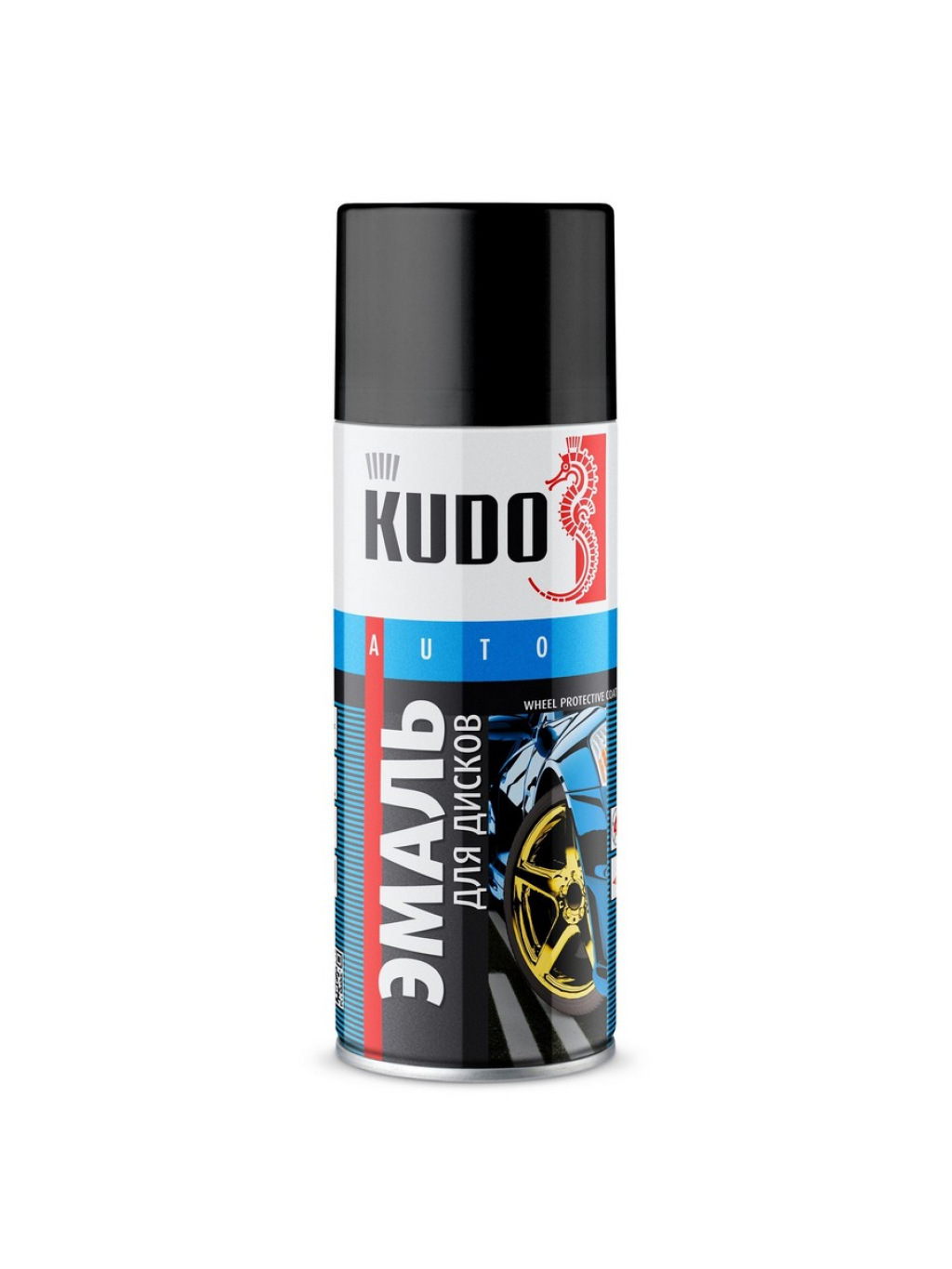 Эмаль для дисков черная аэрозоль 520мл KUDO KU-5203