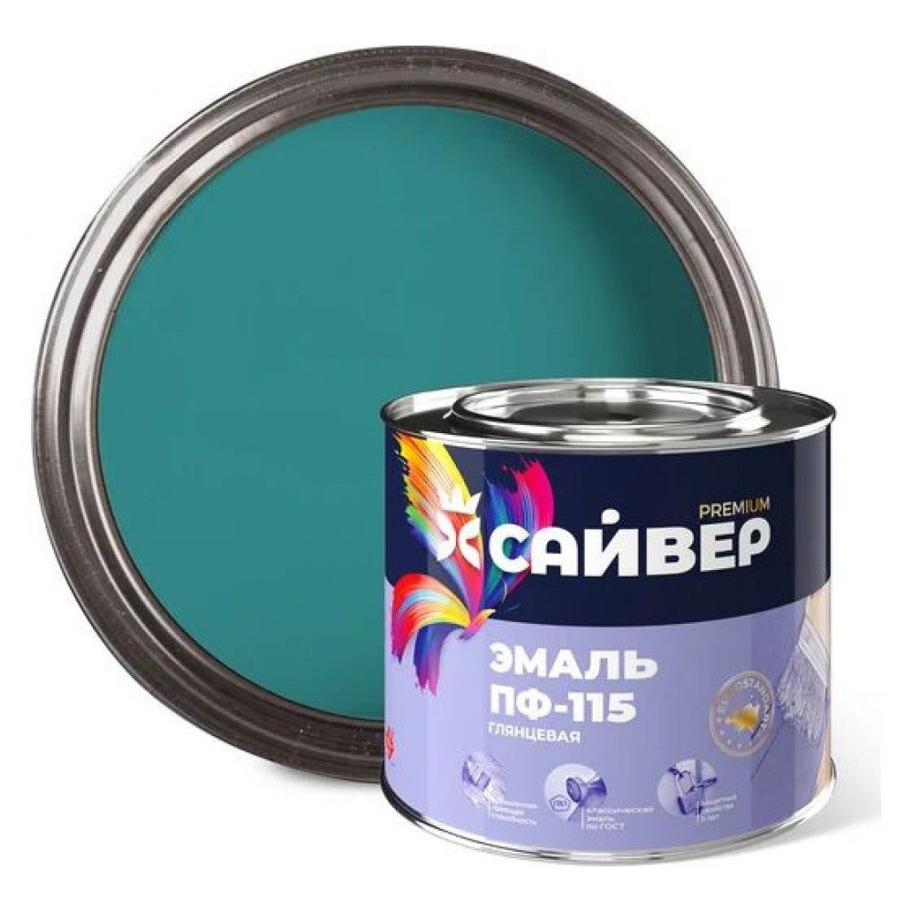 Сайвер эмаль ПФ-115 бирюзовый 1,8 кг