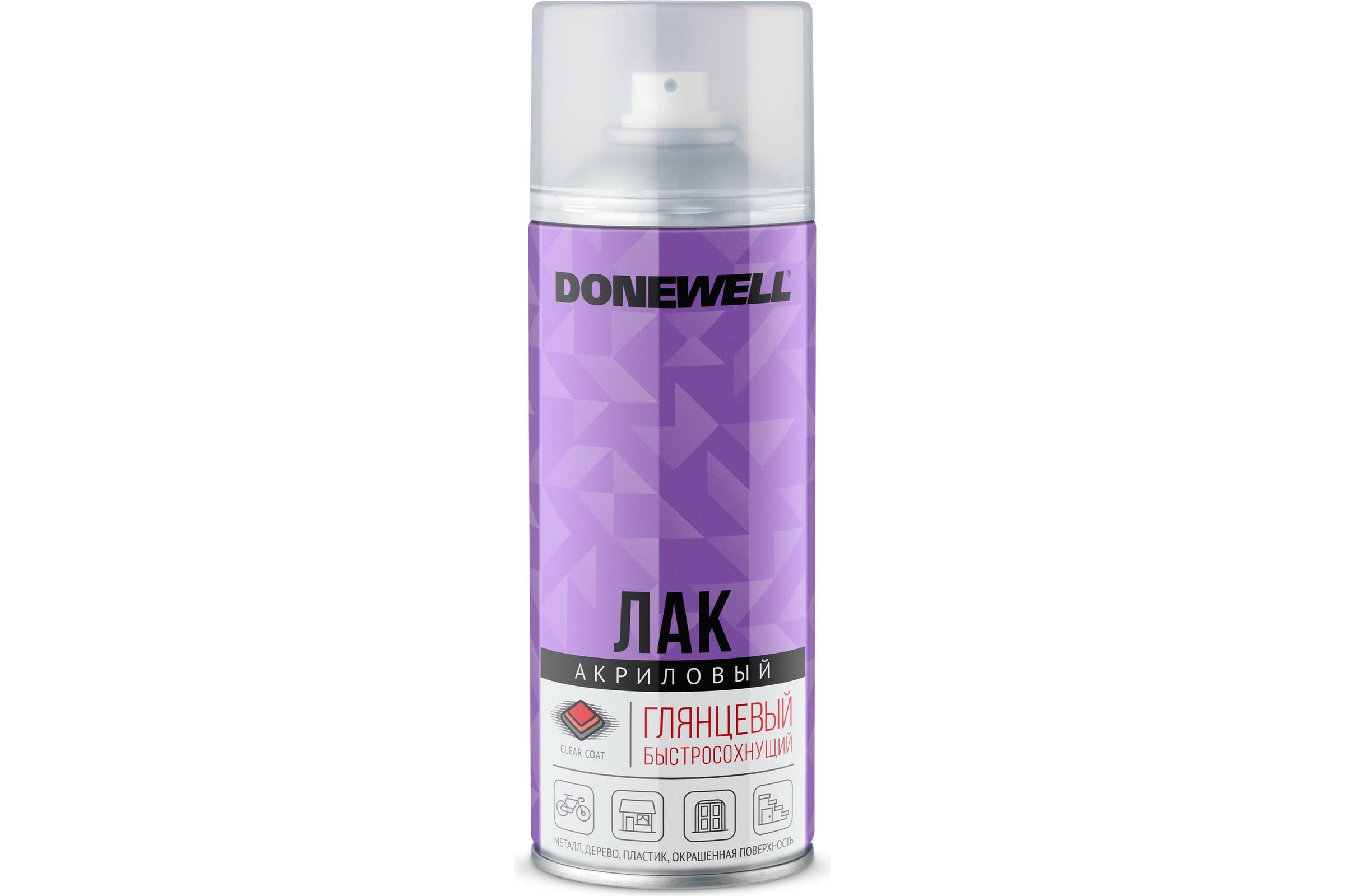 Лак универсальный акриловый глянцевый аэрозоль DONEWELL DW-9002