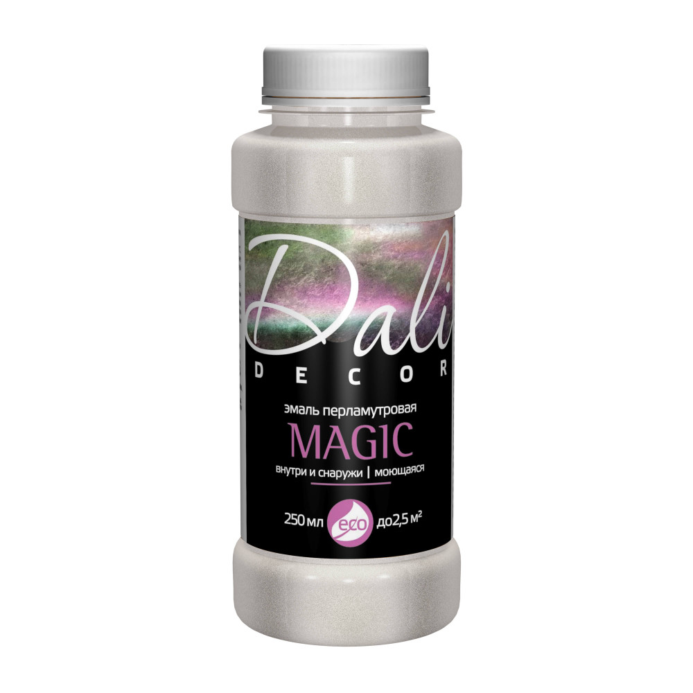 ДАЛИ акриловый эмаль перламутровая DECOR Magic Серебро 0,25 л/12