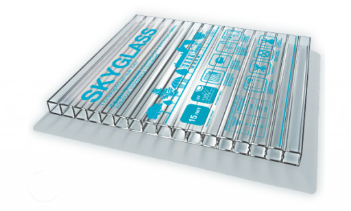 Поликарбонат сотовый прозрачный  4мм 2100*6000мм(плот. 0,47)