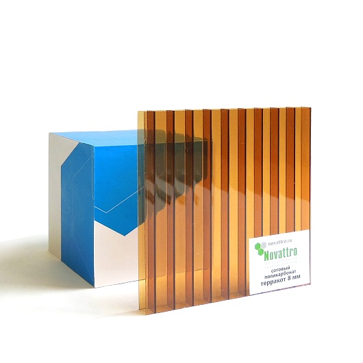 Сотовый поликарбонат Rational 6мм 6000*2100мм(0,78 кг/м2)терракотовый