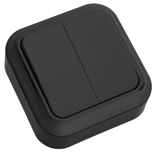 Выключатель 2-кл ОП Пралеска А56-134 черный