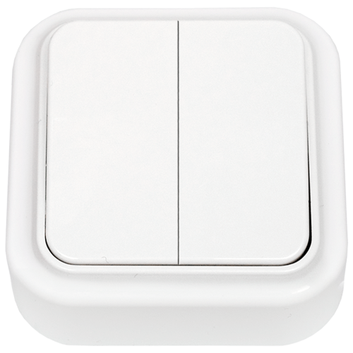 Выключатель 2-кл ОП Пралеска А56-134 белый