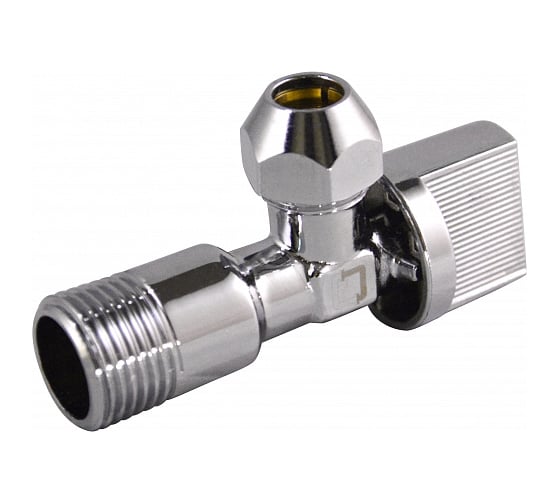 Кран для подкл. с/т приборов 1/2"х3/4", хром.круглый