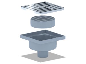 АНИ трап 50 верт/вып,н/р,с нерж.решеткой,150*150 сухой (ТQ5212)