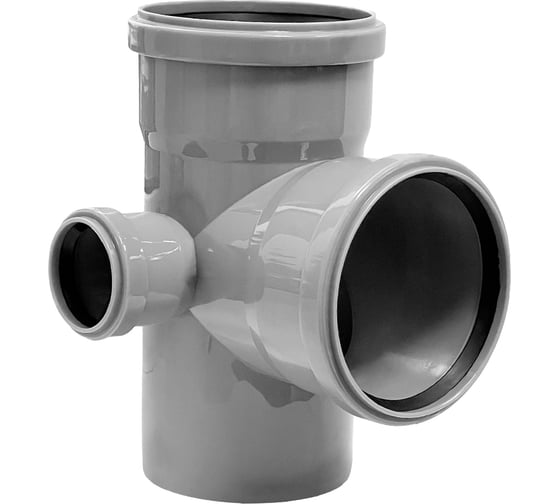 Крестовина двухплоскостная внутр. канализация, серая,110*50*50мм