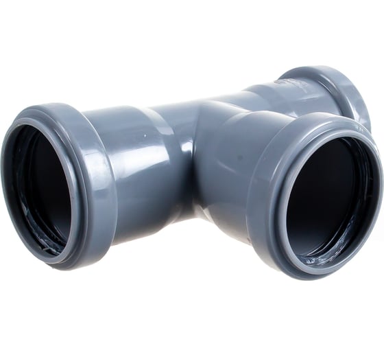 ПП Тройник двухраструбный 50*50*90 серый