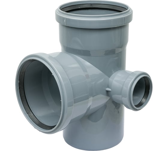 Крестовина внутр. канализация, серая, 45° 110*110*50мм правая