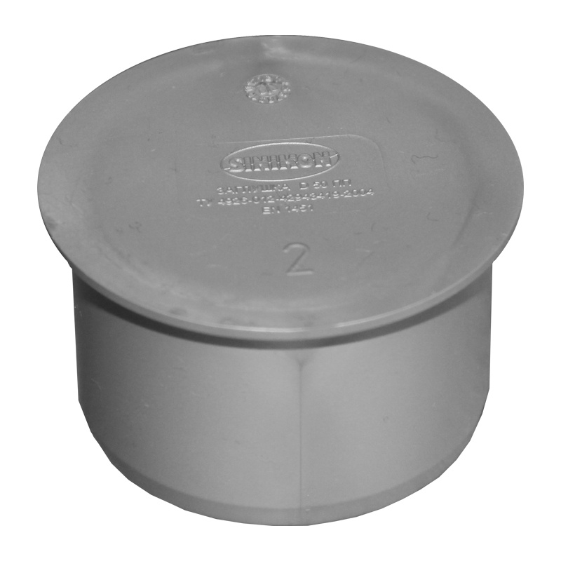 Заглушка внутренняя 50мм серая/черная