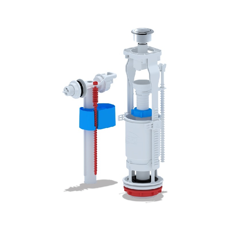 АНИ Пласт Арматура д/бачка унитаза (1 кнопка выпуска метализ., бок.подводка). WC6050М