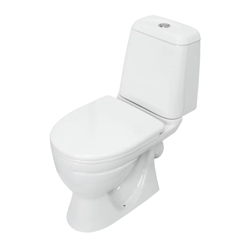 САНИТА Идеал комфорт Компакт косой выпуск, бачок с 2-ур. арм, сиденье МЛ, с креплением к полу