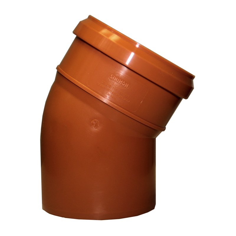 Отвод наружный рыжий d=110мм 90 гр.