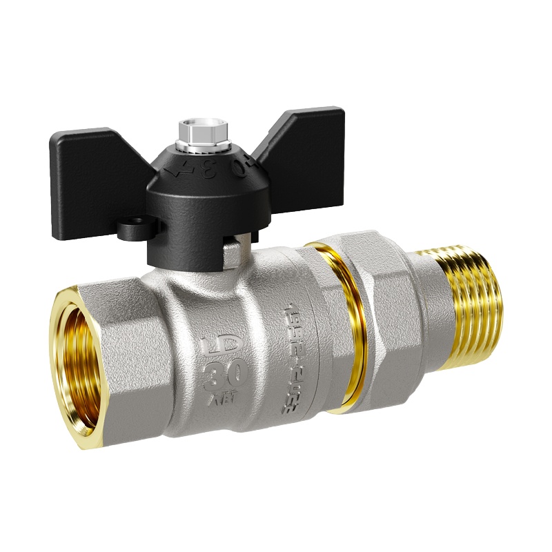 Кран шаровый 20х1/2" НР со сгоном (д/радиаторов) полипропилен