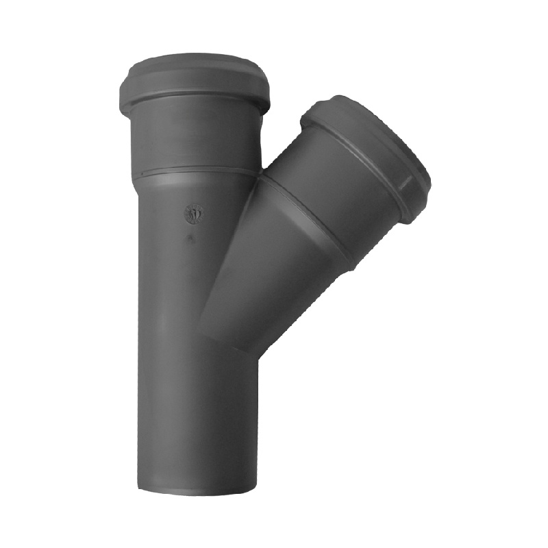 Тройник внутренний серый d=50х50мм 45 гр.