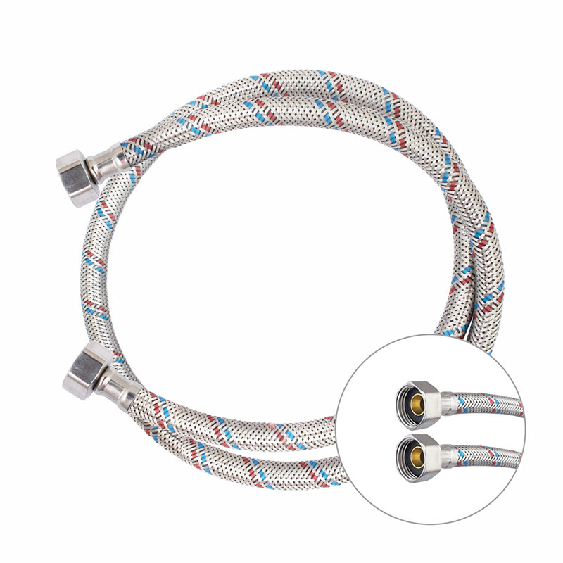 Подводка гибкая д/воды сталь нерж. со стальной гайкой, 1/2" В/В, 1000мм