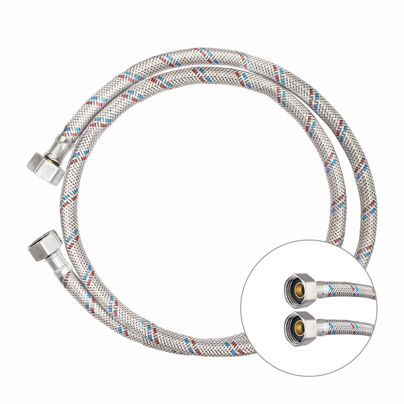 Подводка гибкая д/воды сталь нерж. со стальной гайкой, 1/2" В/В, 1500мм