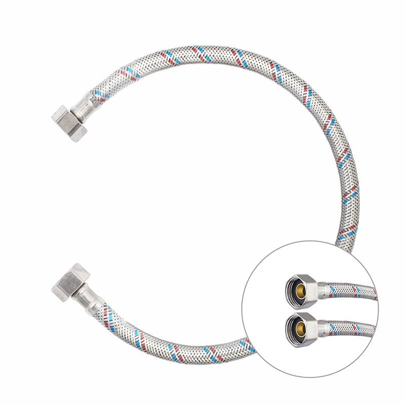 Подводка гибкая д/воды сталь нерж. со стальной гайкой, 1/2" В/В, 600мм