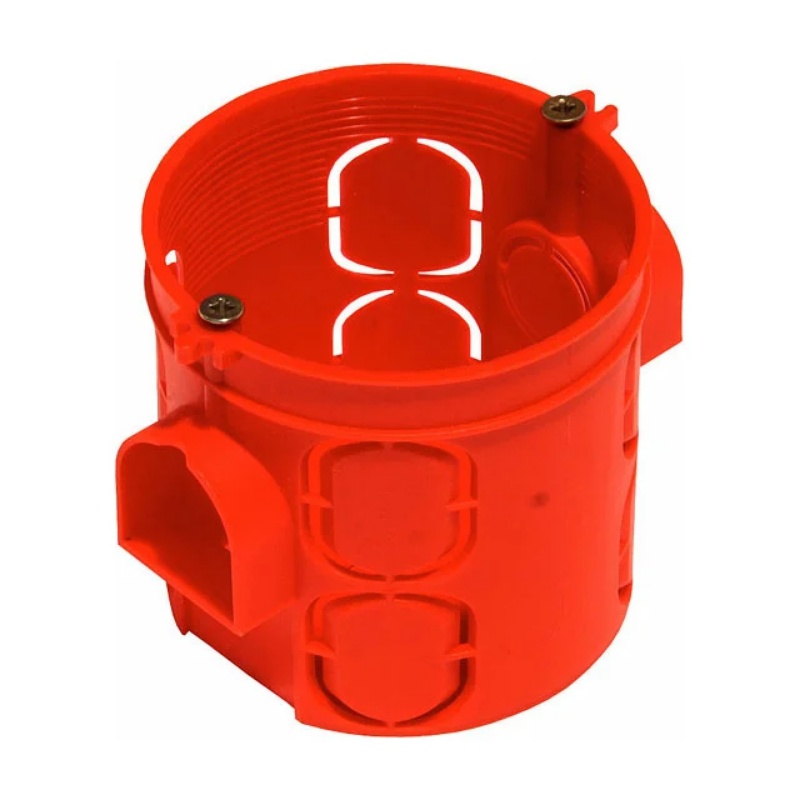 ХЕГЕЛЬ Коробка установочная с/у д/сплошных стен d=68мм, h=62мм, блочная, саморезы КУ-1102-И