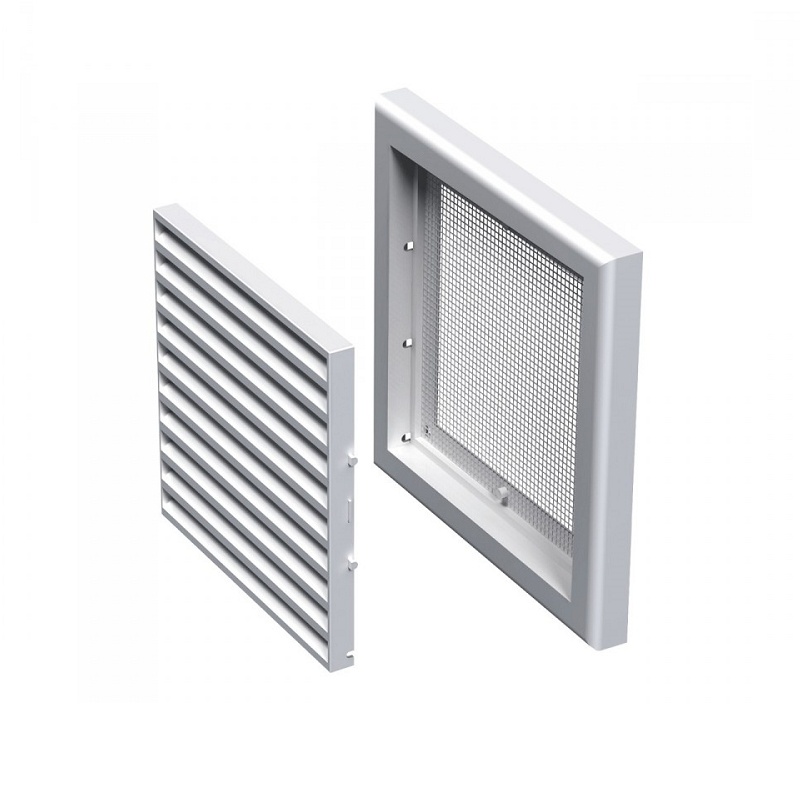 ВЕНТС Решетка 238х170мм (МВ 125-1с) с москит. сеткой, пластик, белая