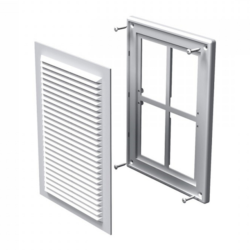 ВЕНТС Решетка 192х192мм (МВ 150-1с) с москит. сеткой, пластик, белая