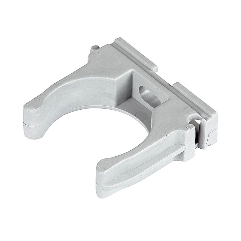 Держатель пластиковый для труб d=32мм, серый (уп.50шт)